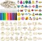 Outer Space Wooden Magnet Painting Craft Kit – 36 PCS DIY Astronaut Art Set for Kids, Creative Painting Supplies for Boys & Girls, Party Favors, Birthday & Summer Gifts (Ages 4–8, 8–12)